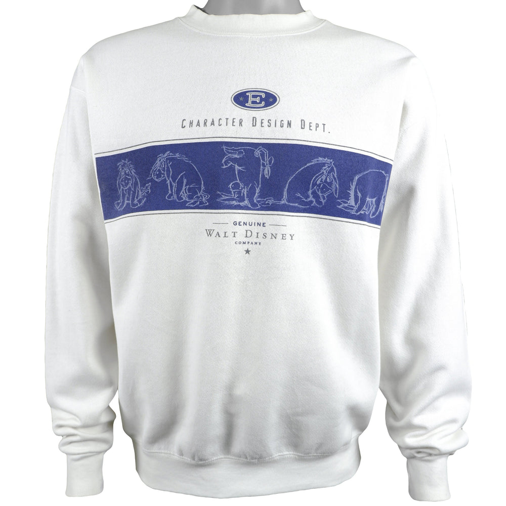 Disney - Eeyore Crew Neck Sweatshirt 1990s Medium Vintage Retro