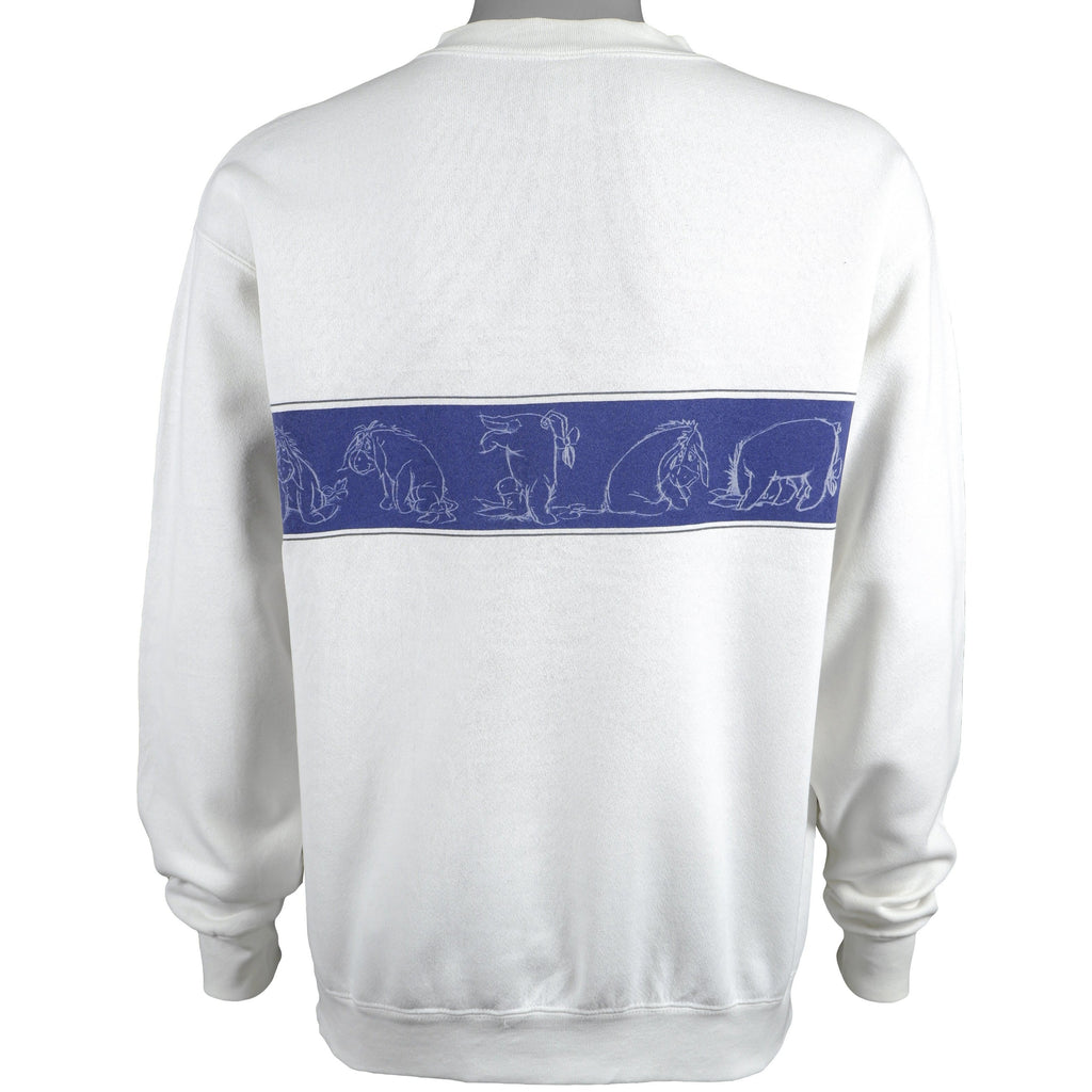 Disney - Eeyore Crew Neck Sweatshirt 1990s Medium Vintage Retro
