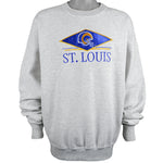 NFL (Legends) - St. Louis Rams Crew Neck Sweatshirt 1990s X-Large Vintage Retro Football