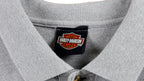 Harley Davidson - Grey Police Motorcycles 1/4-Button-Up T-Shirt 1990s XX-Large