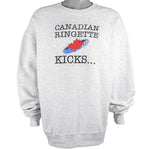 Vintage - Canadian Ringette Kicks... Deadstock Crew Neck Sweatshirt 1990s X-Large
