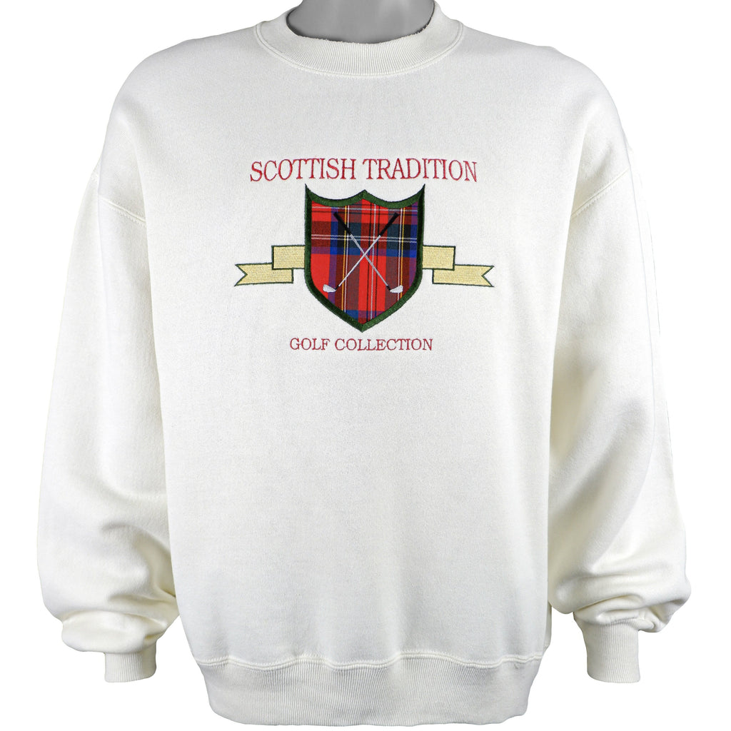 Vintage (CS) - Scottish Tradition Golf Collection Deadstock Sweatshirt 1990s Large Vintage Retro