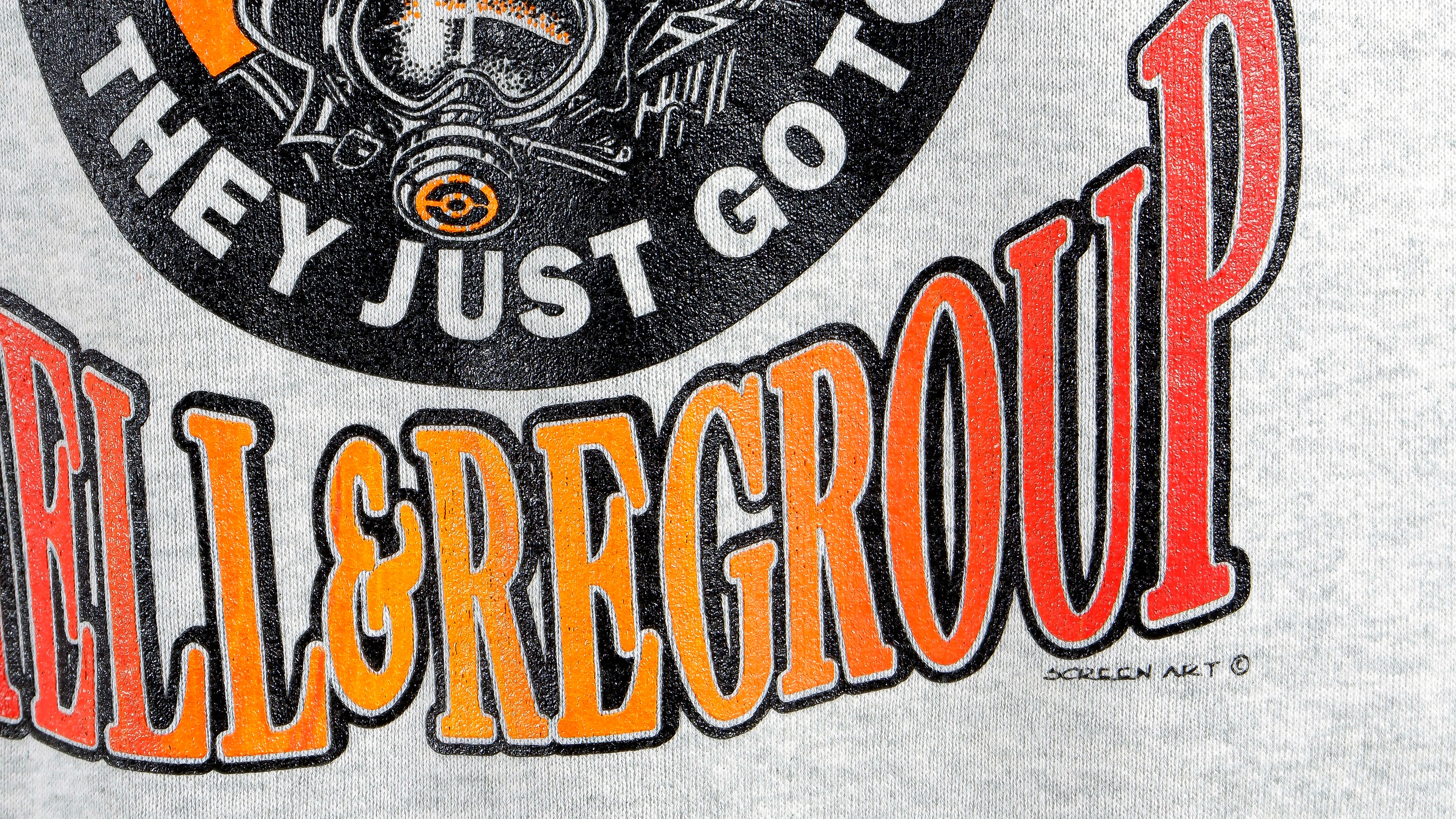 Vintage (Screen Art) - Fire Fighters Never Die, They Just Go to Hell & Regroup Deadstock Crew Neck Sweatshirt 1990s Large Vintage Retro