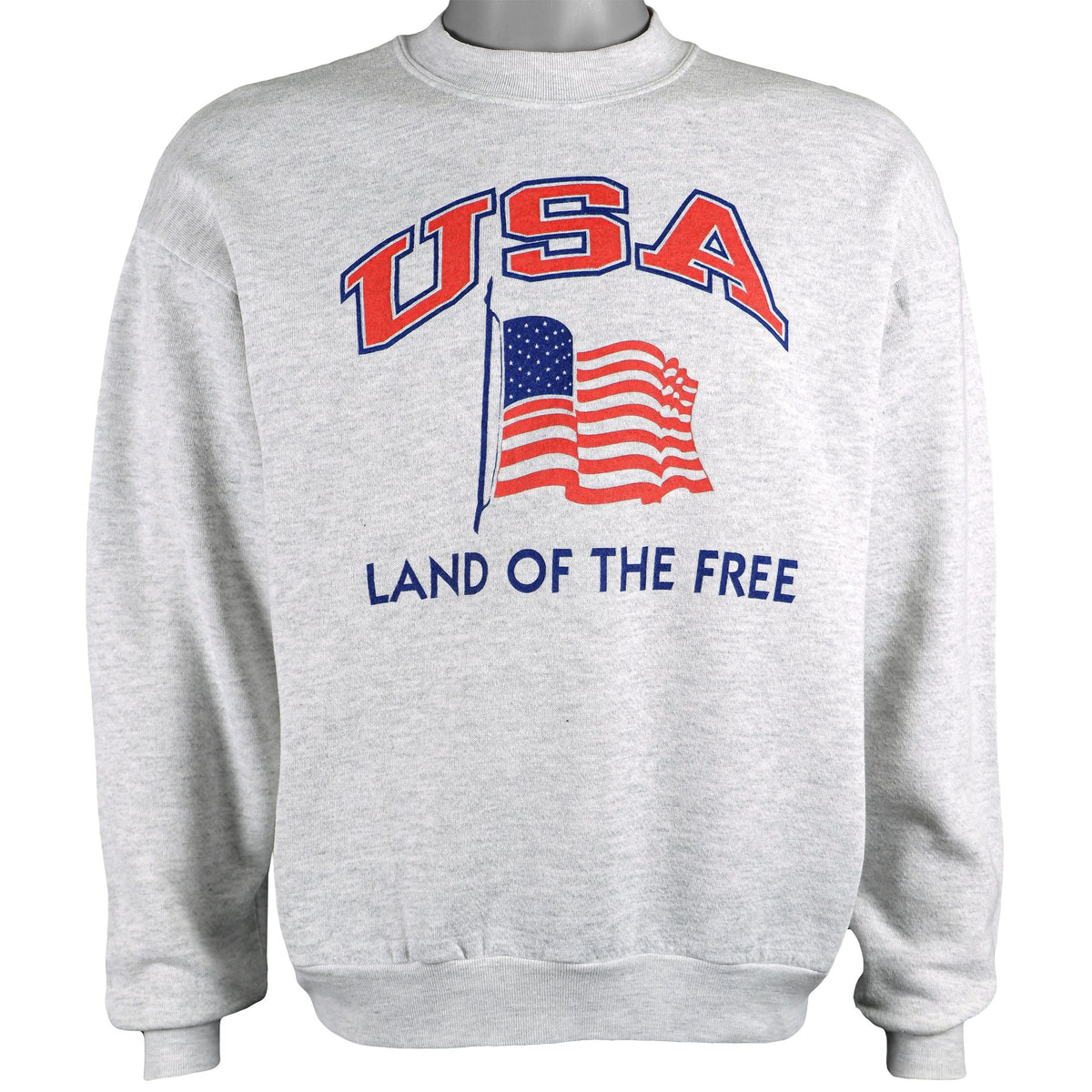 Lee - USA Land of Free Crew Neck Sweatshirt 1990s Medium Vintage Retro