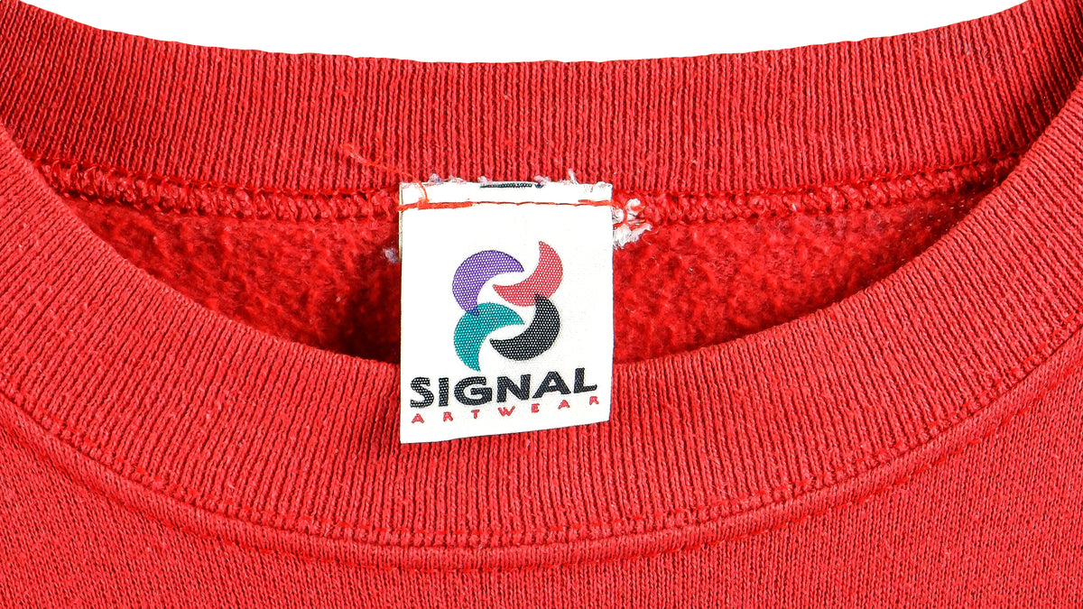 NFL (Signal) - San Francisco 49ers Big Spell-Out Sweatshirt 1993 Medium Vintage Retro Football