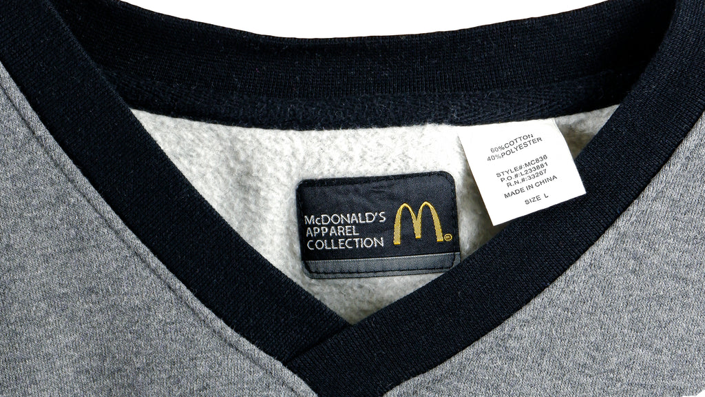 Vintage - McDonalds V-Neck Deadstock Sweatshirt 1990s Large Vintage Retro