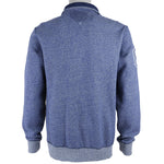 Tommy Hilfiger - Blue Spell-Out 1/4 Zip Sweatshirt Medium Vintage Retro