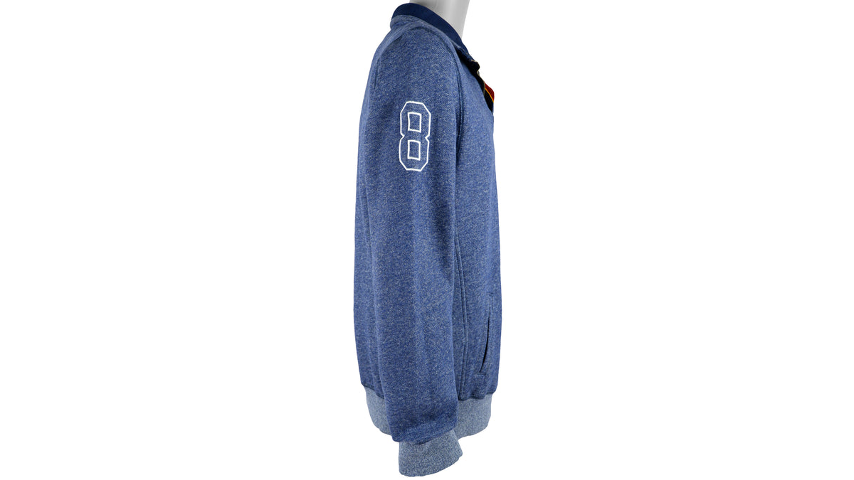 Tommy Hilfiger - Blue Spell-Out 1/4 Zip Sweatshirt Medium Vintage Retro