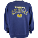 NFL (Logo Athletic) - Michigan Wolverines Crew Neck Sweatshirt 1990s Large Vintage Retro