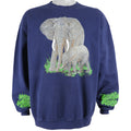 Vintage (Team Edition) - Elephants Printed Crew Neck Sweatshirt 1990s X-Large Vintage Retro
