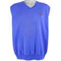 Ralph Lauren (Polo) - Blue V-Neck Vest 1990s Large Vintage Retro