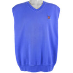 Ralph Lauren (Polo Golf) - Blue V-Neck Vest 1990s Large