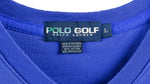 Ralph Lauren (Polo) - Blue V-Neck Vest 1990s Large Vintage Retro