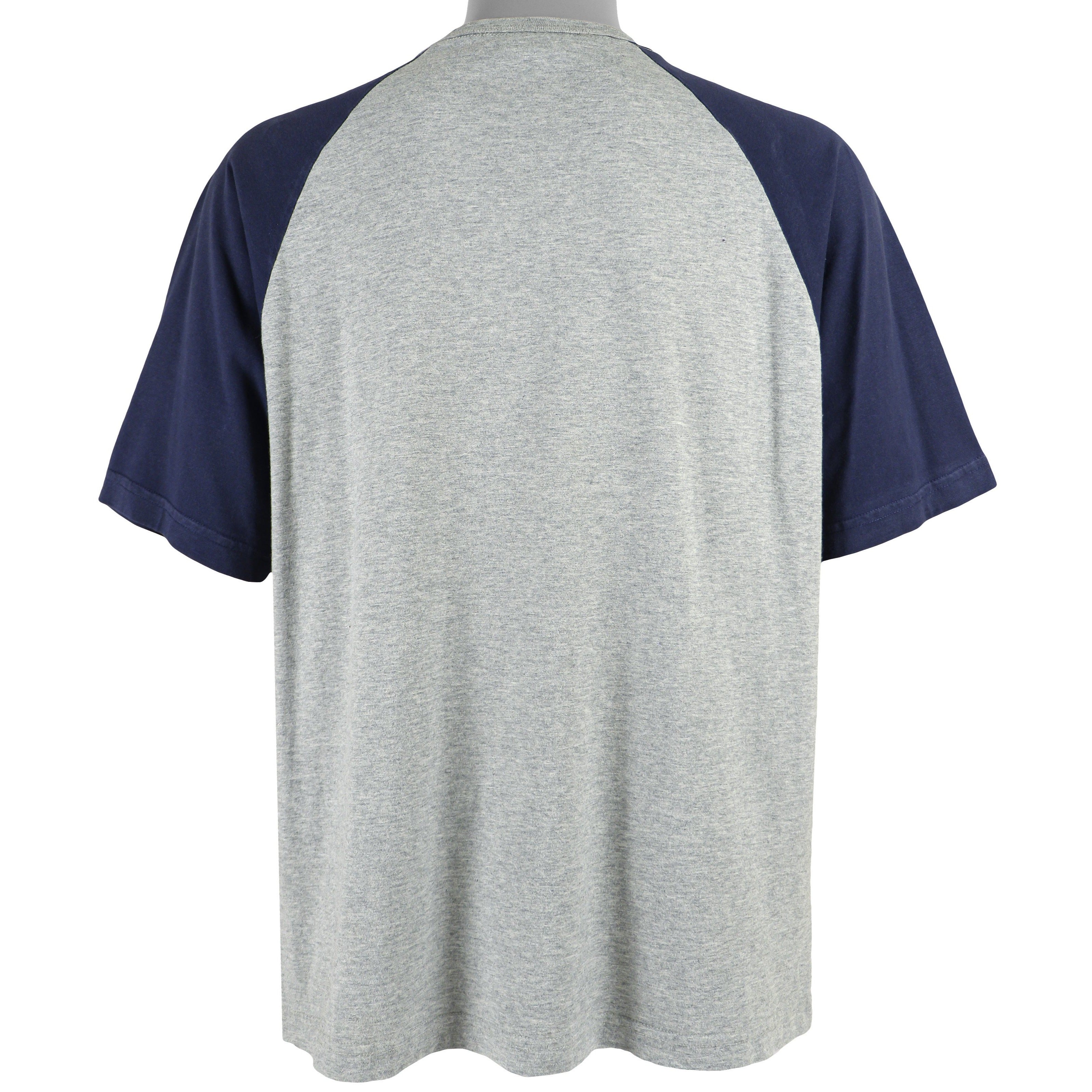 Nautica - Grey Big Spell-Out T-Shirt 1990s Large Vintage Retro