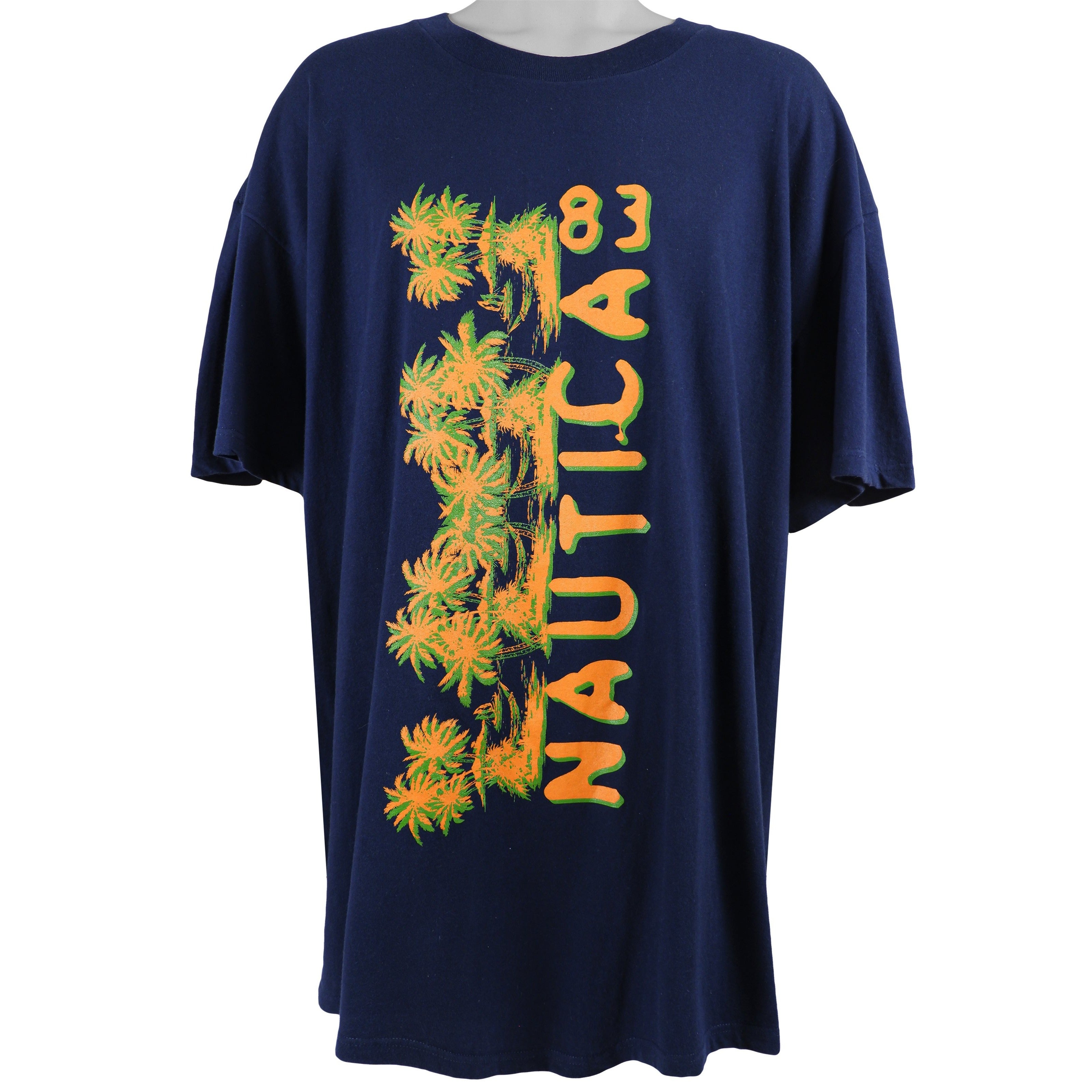 Nautica - Blue Spell-Out Deadstock T-Shirt 1990s XXX-Large Vintage Retro