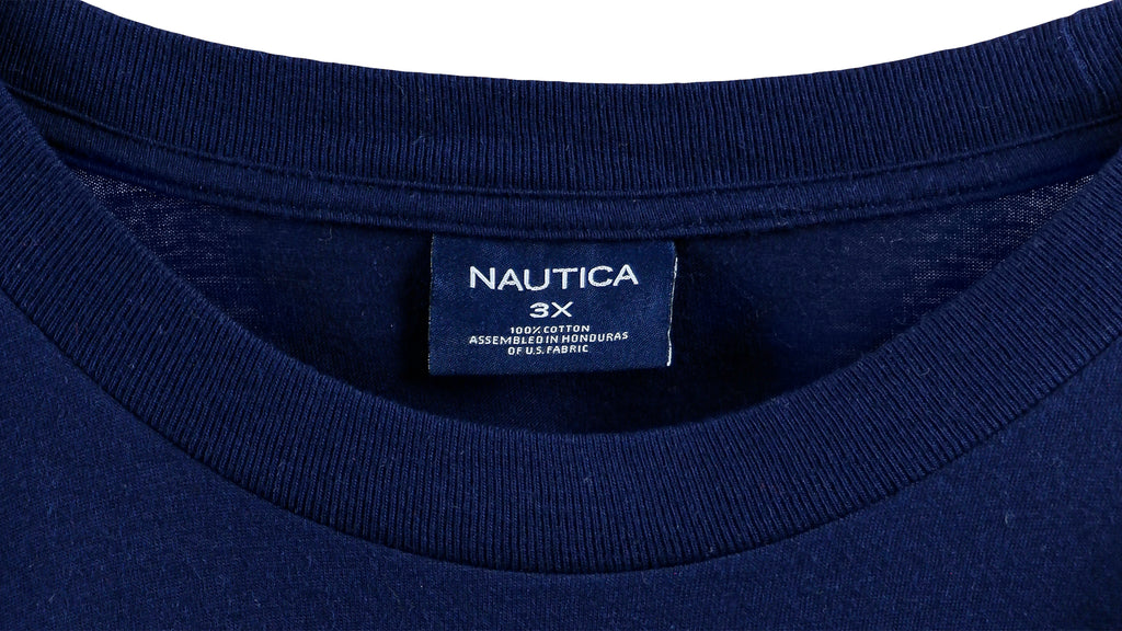 Nautica - Blue Spell-Out Deadstock T-Shirt 1990s XXX-Large Vintage Retro