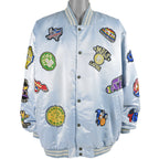 NBA - Jeff Hamilton NBA Logos Satin Jacket 1990s XX-Large Vintage Retro Basketball