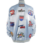 NBA - Jeff Hamilton NBA Logos Satin Jacket 1990s XX-Large Vintage Retro Basketball