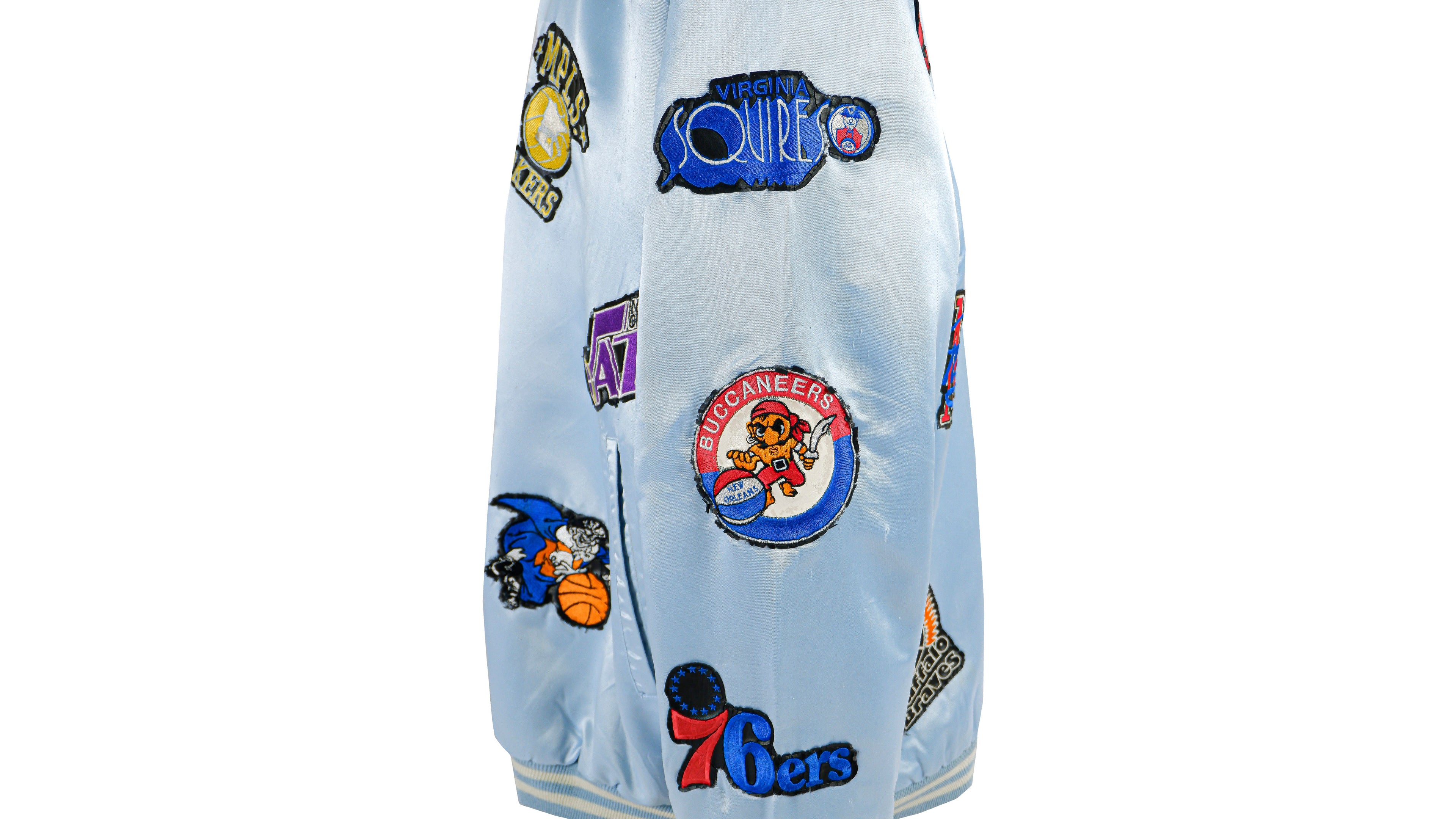 NBA - Jeff Hamilton NBA Logos Satin Jacket 1990s XX-Large Vintage Retro Basketball
