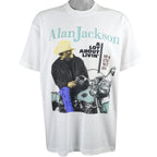 Vintage - Alan Jackson A Lot About Linvin And A Little Bout Love T-Shirt 1992 X-Large Vintage Retro