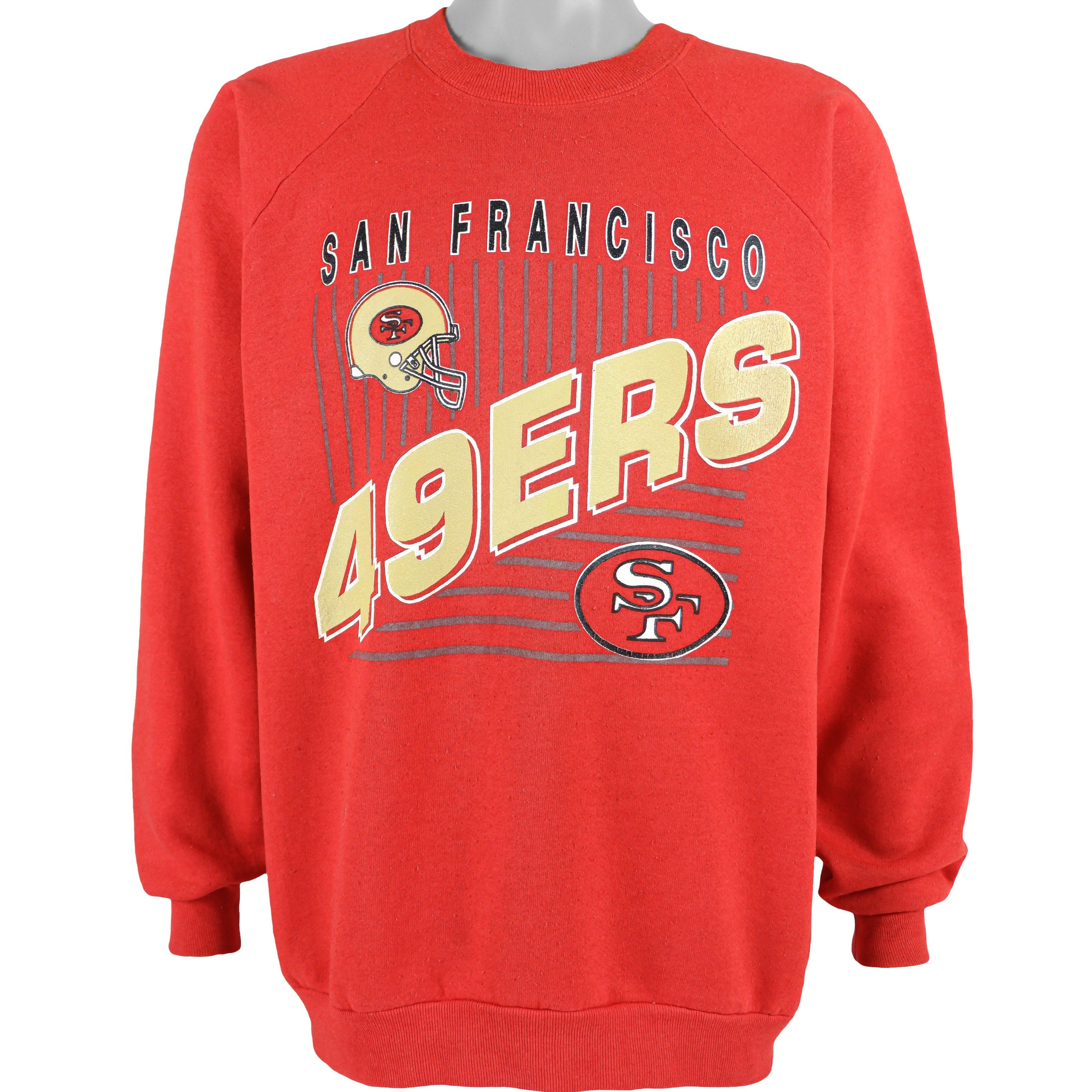 Vintage NFL (Logo 7) - San Francisco '49ers' Spell-Out Sweatshirt 1990's  X-Large – Vintage Club Clothing