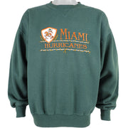 NCAA (Midwest) - Miami Hurricane Spell-Out Sweatshirt 1990s Large Vintage Retro Football College