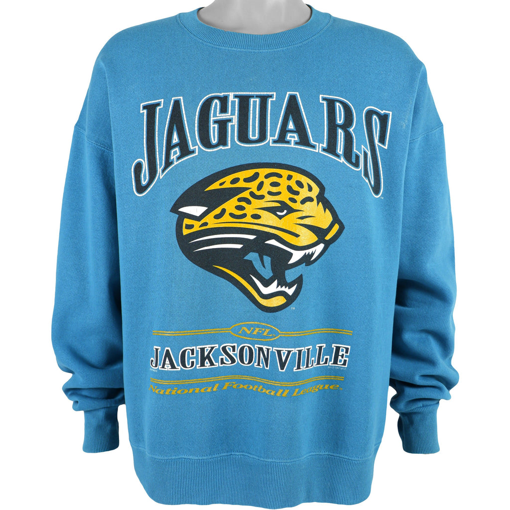 NFL (Lee) - Jacksonville Jaguars Crew Neck Sweatshirt 1990s X-Large Vintage Retro Football