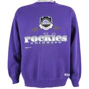 MLB (Trench) - Colorado Rockies Spell-Out Sweatshirt 1993 Large Vintage Retro Baseball