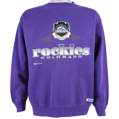 MLB (Trench) - Colorado Rockies Crew Neck Sweatshirt 1993 Large