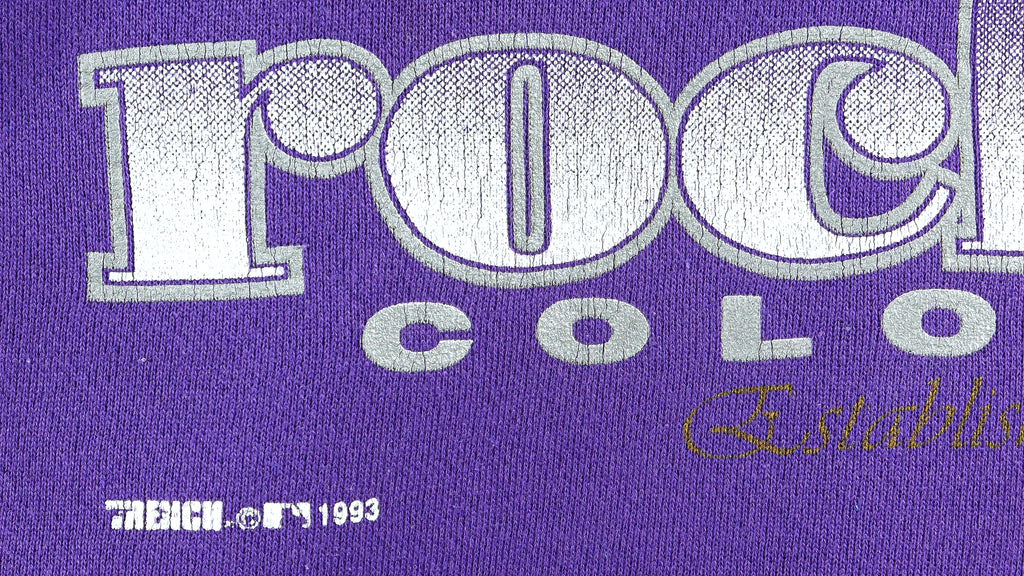 MLB (Trench) - Colorado Rockies Spell-Out Sweatshirt 1993 Large Vintage Retro Baseball