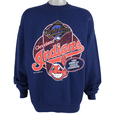 MLB - Cleveland Indians American League Champions Crew Neck Sweatshirt 1995 Large