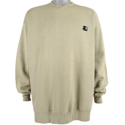 Starter - Light Brown Crew Neck Sweatshirt 1990s Large