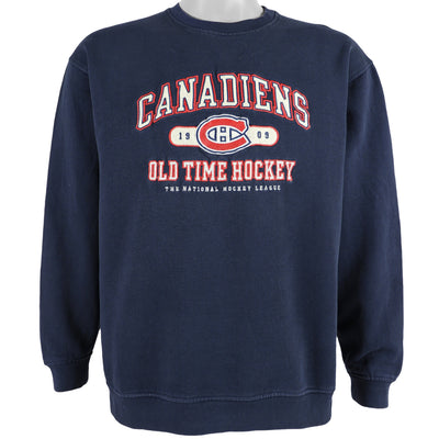 NHL (Old Time Hockey) - Montreal Canadiens Crew Neck Sweatshirt 1990s Medium
