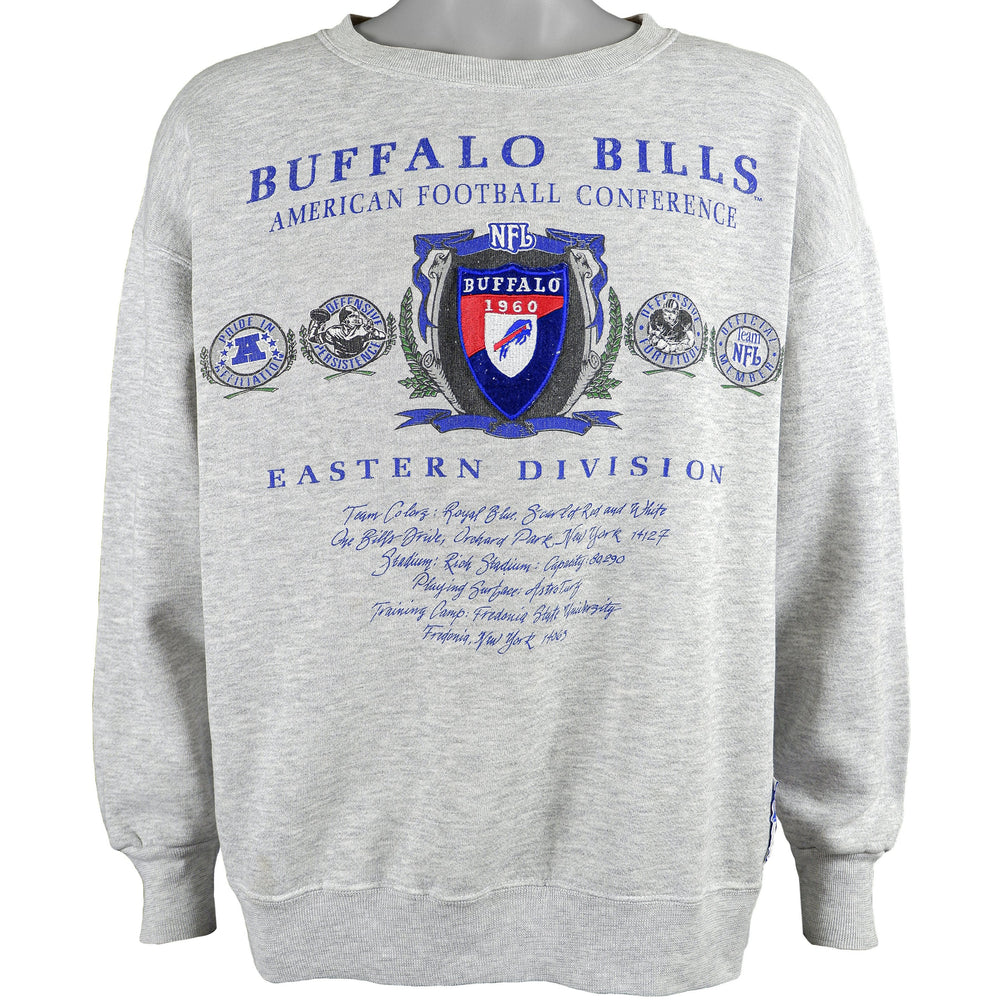 NFL (Nutmeg) - Buffalo Bills Crew Neck Sweatshirt 1990s X-Large Vintage Retro Football
