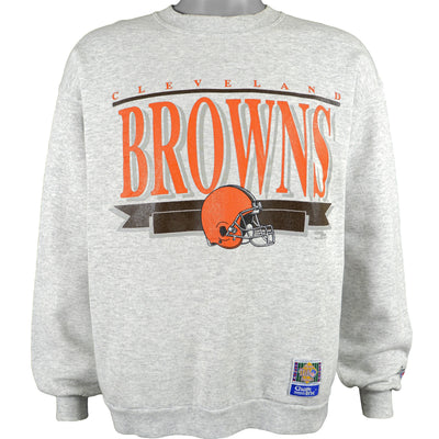 NFL - Cleveland Browns Spell-Out Crew Neck Sweatshirt 1990s X-Large