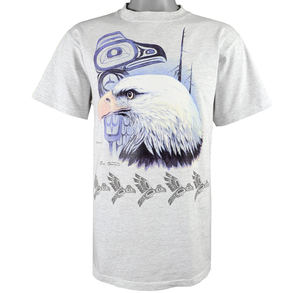Vintage (Tultex) - Eagle by Sue Coleman, Chemainus, B.C. Deadstock T-Shirt 1990s Medium Retro
