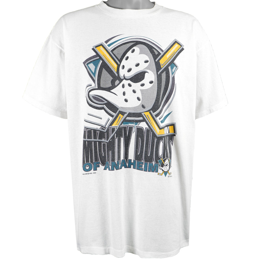 NHL (Salem) - Mighty Ducks of Anaheim T-Shirt 1993 X-Large Vintage Retro Hockey