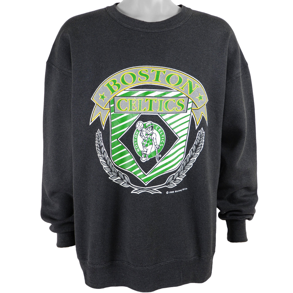 NBA (Nutmeg) - Boston Celtics Spell-Out Sweatshirt 1989 X-Large Vintage Retro Basketball