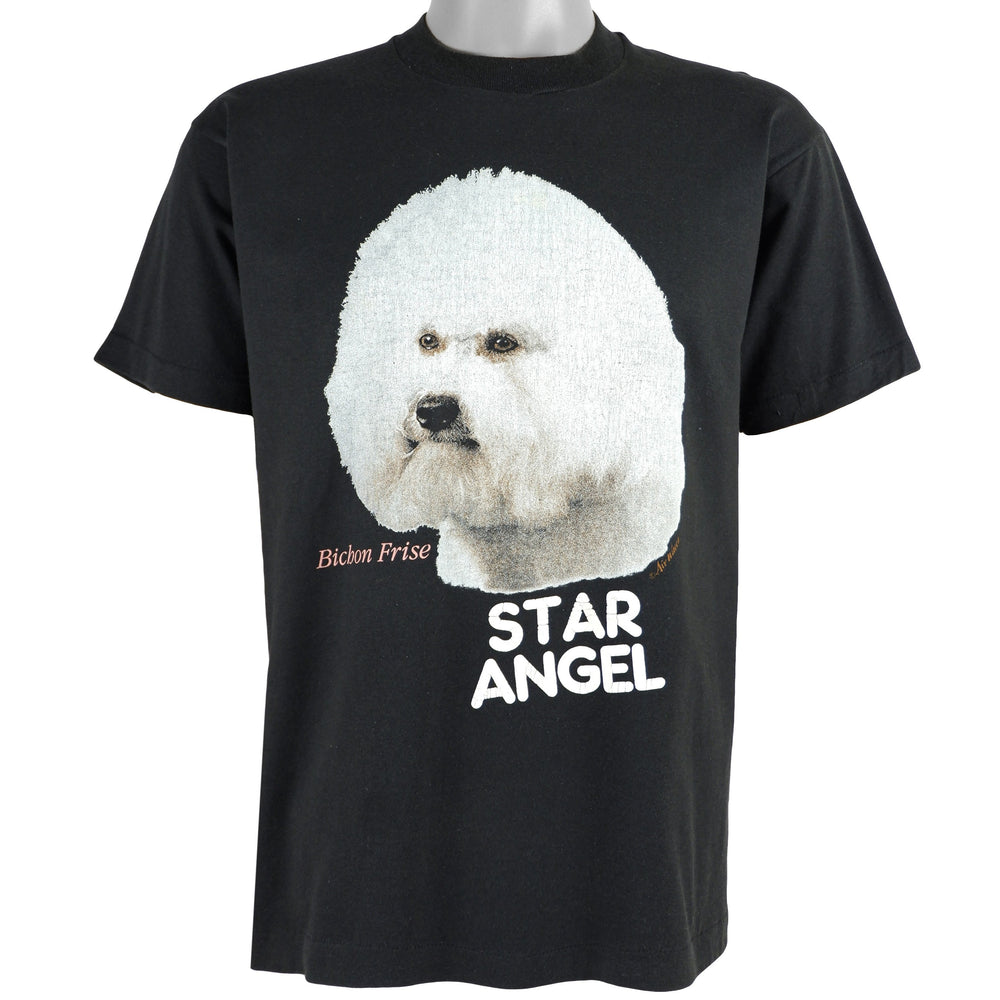 Vintage - Star Angel, Bichon Frise T-Shirt 1990s Large Vintage Retro