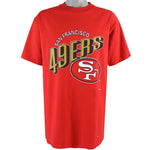 NFL (Nutmeg) - San Francisco 49ers Spell-Out T-Shirt 1990s X-Large Vintage Retro Football