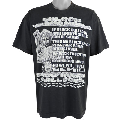 Vintage - Unlock Young Minds, Save Black Colleges T-Shirt 1990s X-Large