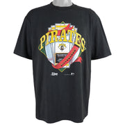 MLB (Salem) - Pittsburgh Pirates Spell-Out Deadstock T-Shirt 1991 Large Vintage Retro Baseball