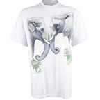 Vintage (Hanes) - Africa - Asia Elephants T-Shirt 1992 Large Vintage Retro