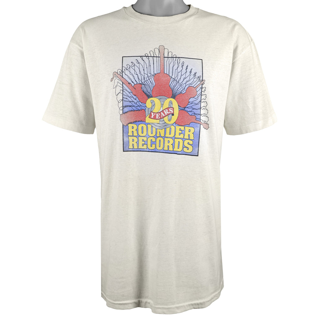 Vintage (Hanes) - 20 Years, Rounder Records T-Shirt 1990s X-Large Vintage Retro