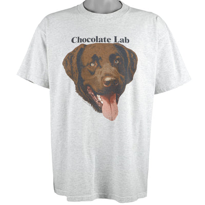 Vintage (Anvil) - Chocolate Lab - Labrador T-Shirt 1990s X-Large