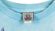 Vintage (Liquid Blue) - Blue Tie Dye Sea World T-Shirt 1990s X-Large Vintage Retro