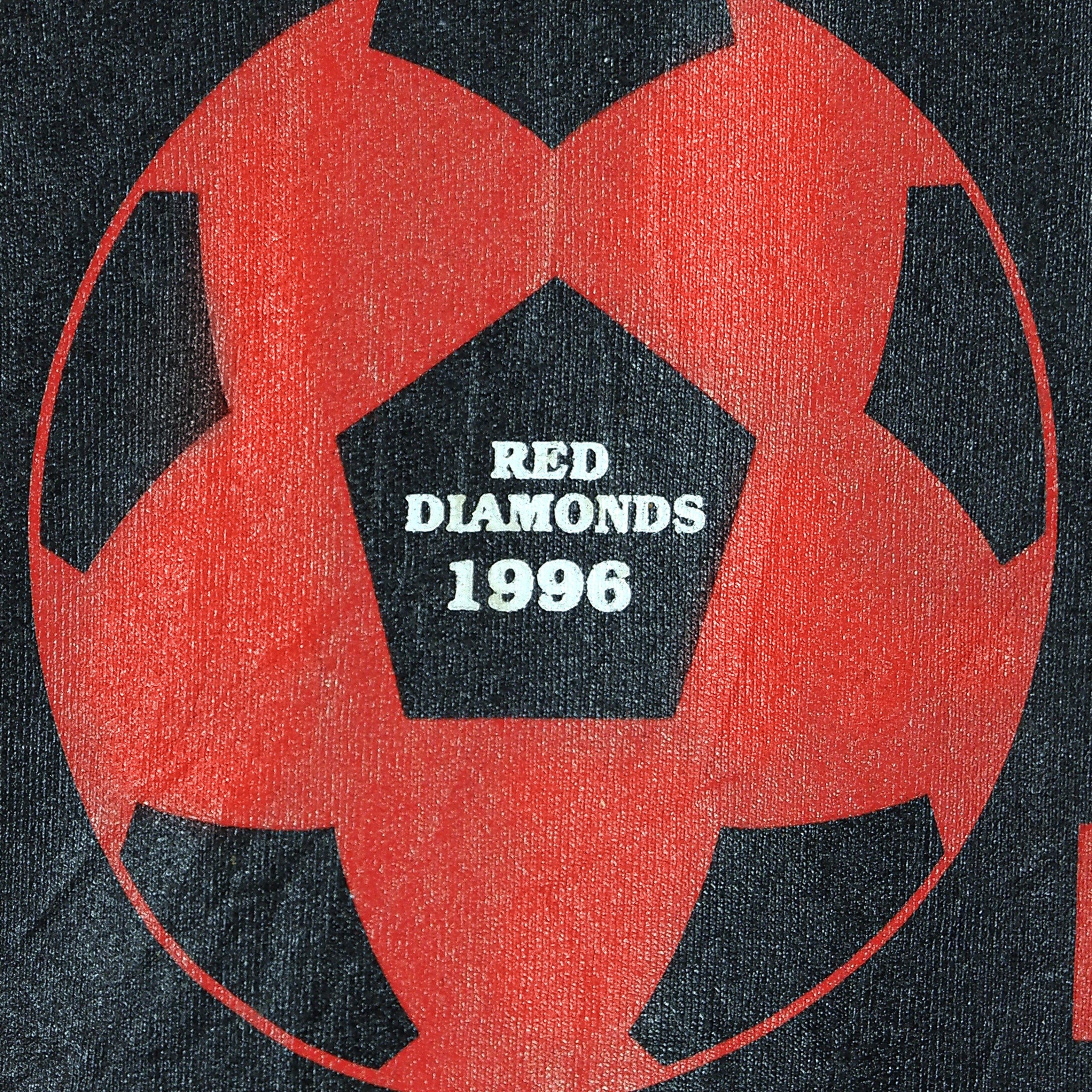 Vintage - Red Diamonds Spell-Out T-Shirt 1996 Large Vintage Retro Football