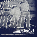 NASCAR (M&O Knits) - Blue Spell-Out T-Shirt 1990s X-Large Vintage Retro