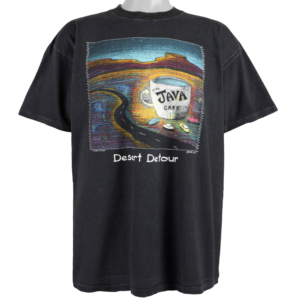 Vintage (Fabric Art)  - Black Desert Detour T-Shirt 1990s X-Large Vintage Retro
