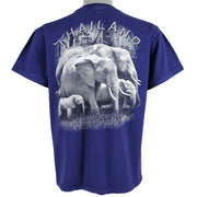 Vintage (Super) - Thailand Elephants T-Shirt 1990s Large Vintage Retro